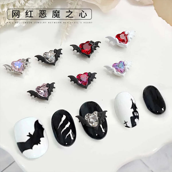 10PCS Alloy Bat DIY Nails Decoration