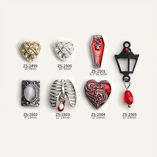 10PCS Vintage Halloween nai nail Charms