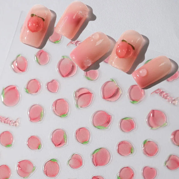 Peach Nail Art Stickers