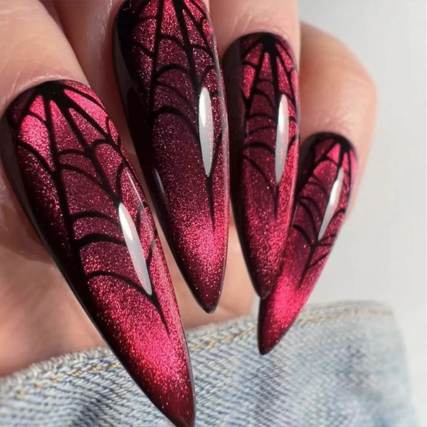 24pcs Halloween Cat Eye Nail Slices